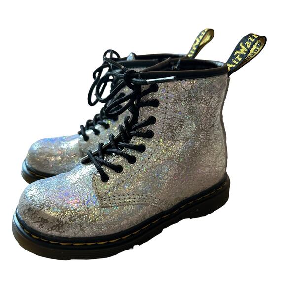 Dr. Martens Other - Dr. Martens | Kids Size 10 Youth Silver Cosmic Glitter